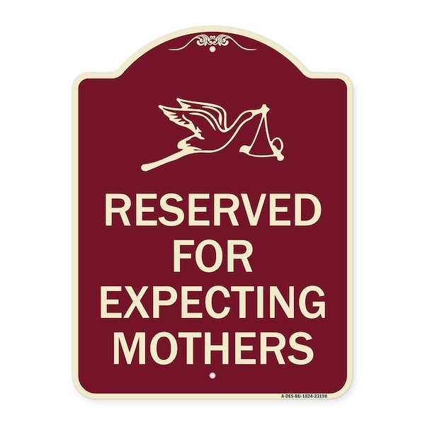 Signmission Reserved for Expecting Mothers Heavy-Gauge Aluminum Architectural Sign, 18" L, 24" H, BU-1824-23198 A-DES-BU-1824-23198 - main